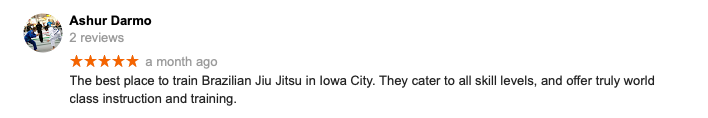 Ashur Darmo Review Citadel BJJ Iowa City